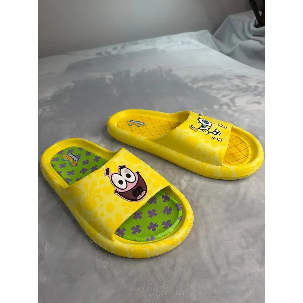 Ground Up Nickelodeon SpongeBob and Patrick Men's Comfort Slides size 13